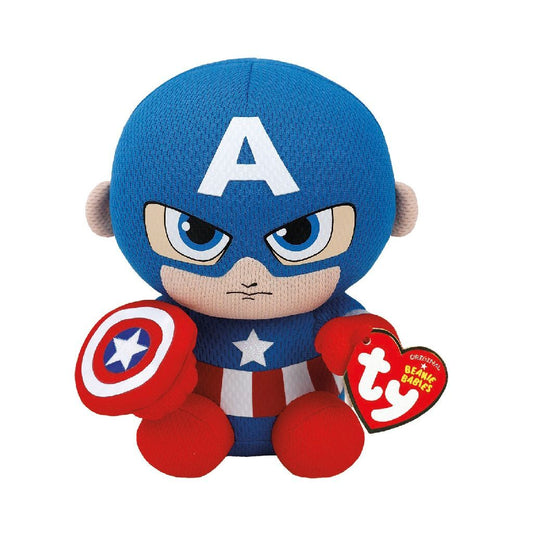 Ty Beanie Babies Marvel Knuffel Captain America 15 Cm