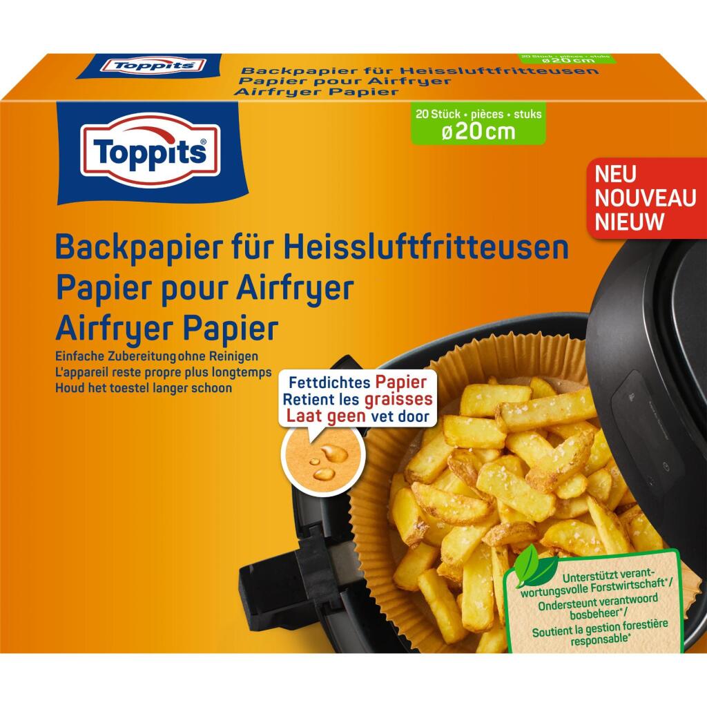 Toppits Airfryer Bakvellen 20 Cm 20 Stuks