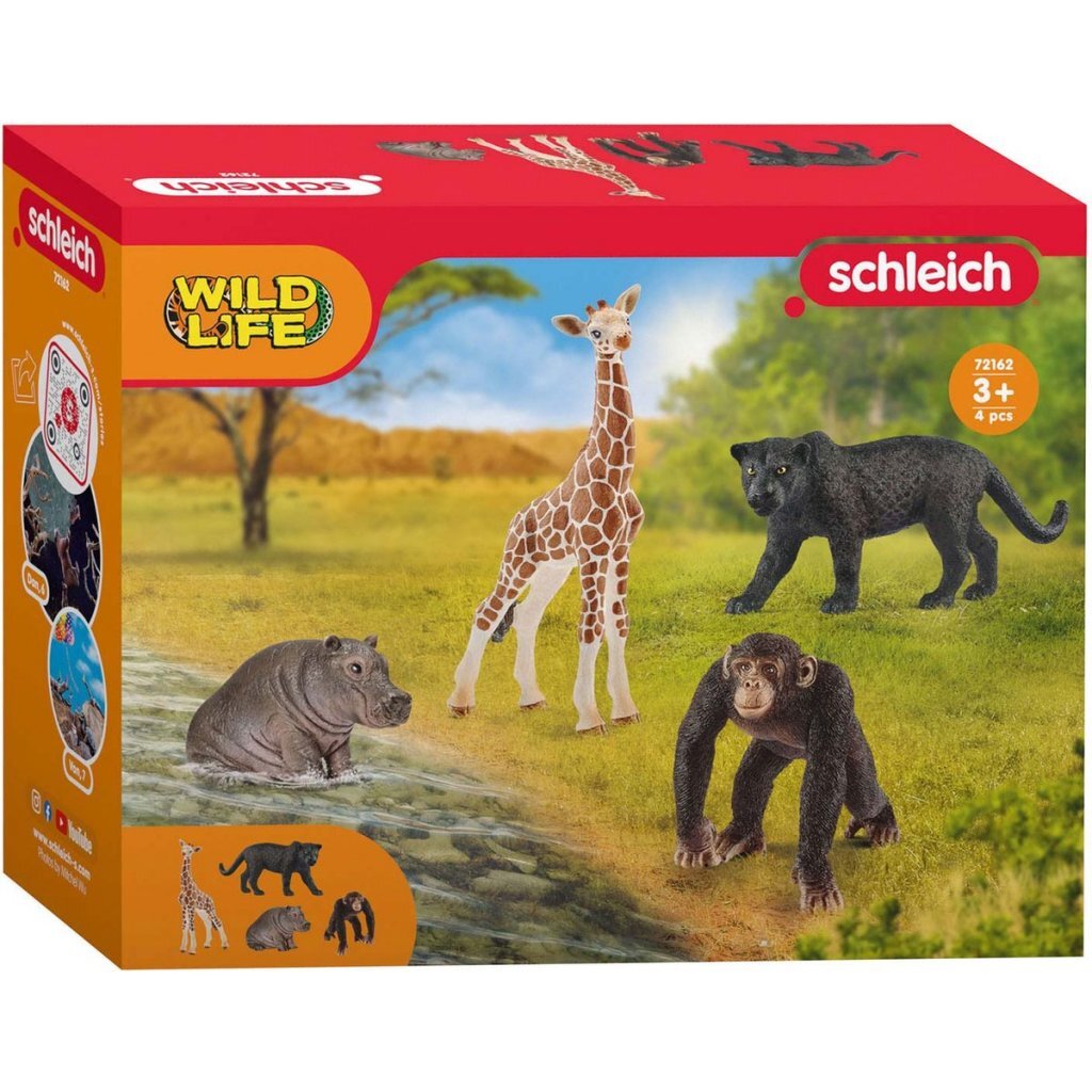 Schleich Wild Life Dieren 4 Stuks