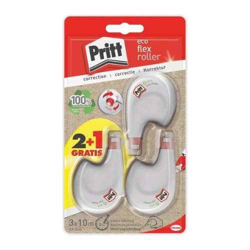 PRITT CORRECTIEROLLERS ECO FLEX 4,2MMX10M 3STUKS