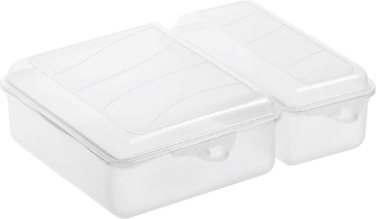 Rotho Twin Lunchbox 1,05+0,55L Transparant