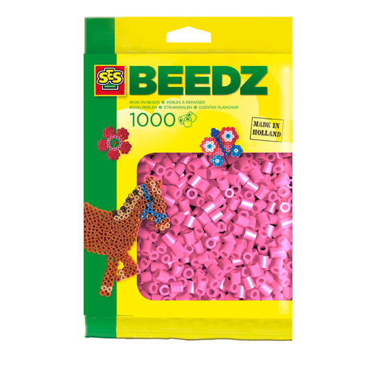 Ses Creative Beedz Strijkkralen Roze 1000 Stuks