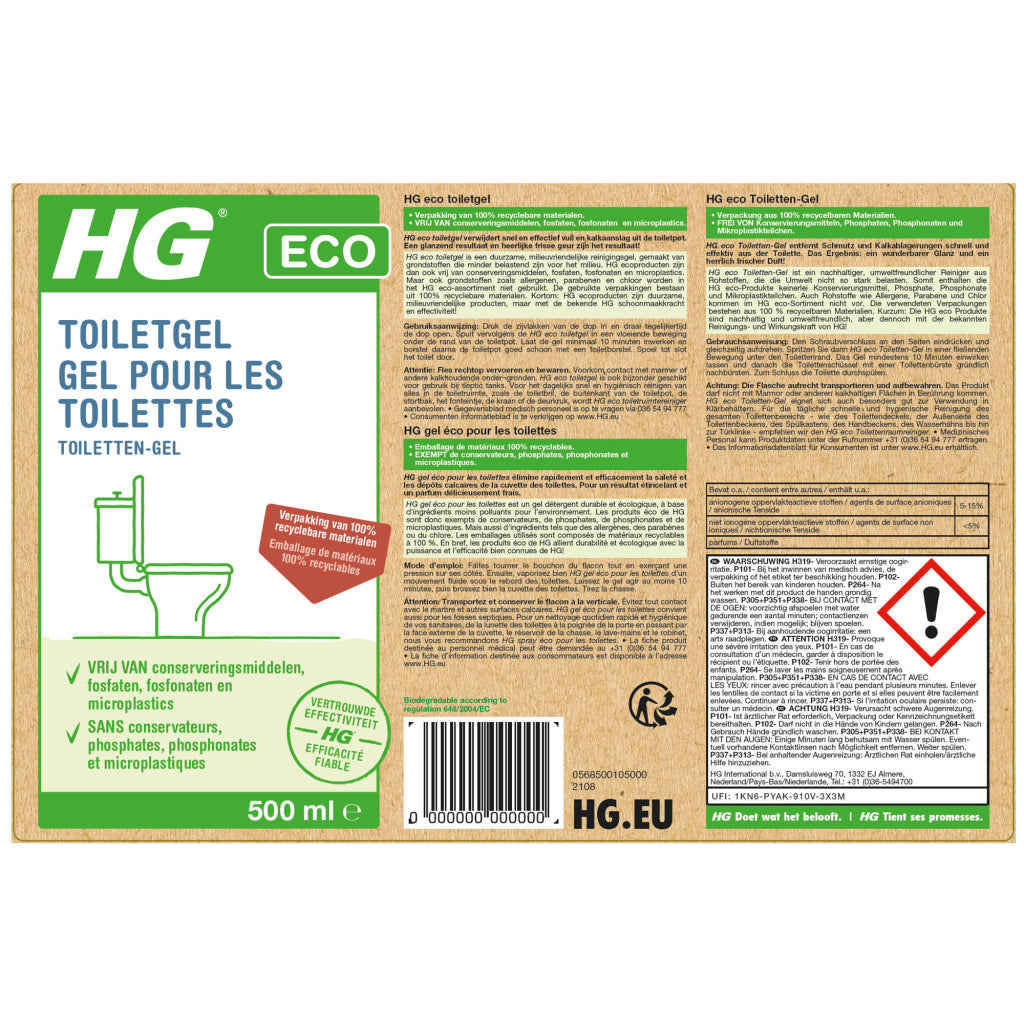 Hg Eco Toiletgel 500 Ml