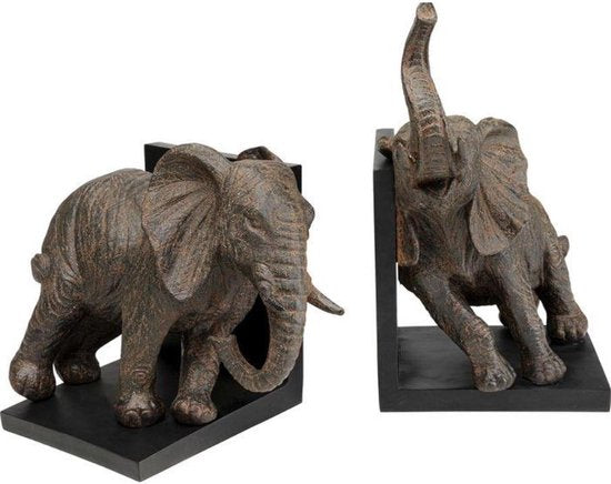 Boekensteun Elephant bruin 31x20,5x25cm