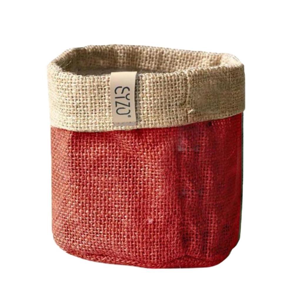 Sizo Waterdichte Plantenzak Van Jute 25 Cm Rood