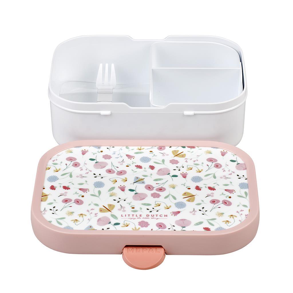 Mepal Campus Lunchbox Little Dutch Flowers And Butterflies Roze/Wit